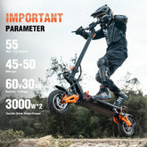 Ultimate Adventure E-Scooter: 6000W , 50MPH, 50mi Range | IPX5, Foldable Design